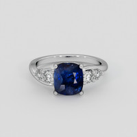 2.25 Ct. Blue Sapphire Ring, 14K White Gold 1