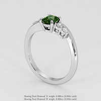 0.77 Ct. Bi Color Sapphire Ring, 14K White Gold 2