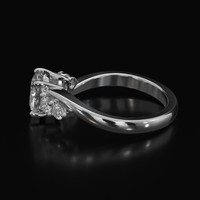 1.38 Ct. Sapphire Ring, 14K White Gold 4