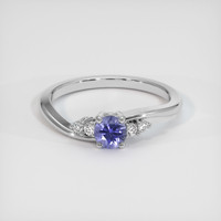 0.49 Ct. Sapphire Ring, 14K White Gold 1