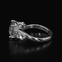 2.91 Ct. White Sapphire Ring, 14K White Gold 4