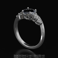 1.58 Ct. Sapphire Ring, 14K White Gold 2