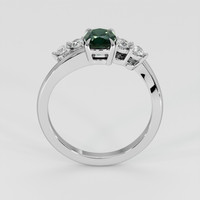 1.09 Ct. Bluish Green Sapphire Ring, 14K White Gold 3