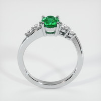 Side Stones Emerald Ring 1.16 Ct., 18K White Gold Preview