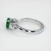 Side Stones Emerald Ring 1.16 Ct., 18K White Gold Preview