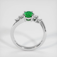 0.64 Ct. Emerald Ring, 18K White Gold 3