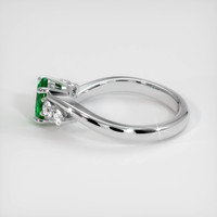 0.64 Ct. Emerald Ring, 18K White Gold 4
