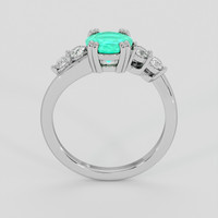 1.03 Ct. Emerald Ring, 18K White Gold 3