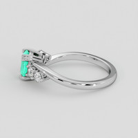 1.03 Ct. Emerald Ring, 18K White Gold 4