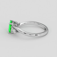 0.77 Ct. Emerald Ring, 18K White Gold 4