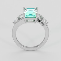 3.42 Ct. Emerald Ring, 18K White Gold 3