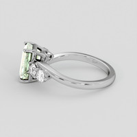 2.70 Ct. Bi Color Tourmaline Ring, 18K White Gold 4