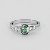 1.08 Ct. Alexandrite Ring, 18K White Gold 1