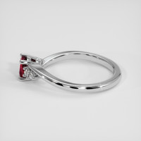 0.51 Ct. Ruby Ring, 18K White Gold 4