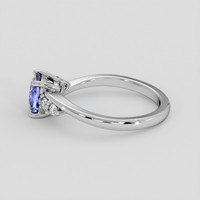1.20 Ct. Bluish Purple Sapphire Ring, 18K White Gold 4