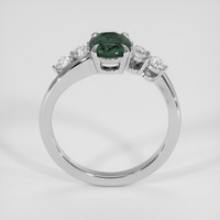 1.30 Ct. Green Sapphire Ring, 18K White Gold 3
