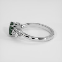 1.30 Ct. Green Sapphire Ring, 18K White Gold 4