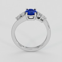 1.08 Ct. Blue Sapphire Ring, 18K White Gold 3