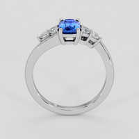 1.08 Ct. Blue Sapphire Ring, 18K White Gold 3