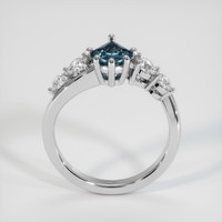 1.23 Ct. Greenish Blue Sapphire Ring, 18K White Gold 3
