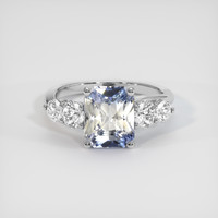 3.07 Ct. Bi Color Sapphire Ring, 18K White Gold 1