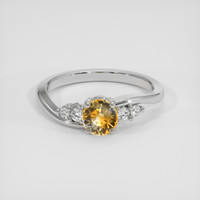 0.82 Ct. Bi Color Sapphire Ring, 18K White Gold 1