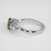 1.18 Ct. Green Sapphire Ring, 18K White Gold 4