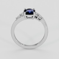 1.19 Ct. Blue Sapphire Ring, 18K White Gold 3