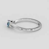 0.70 Ct. Greenish Blue Sapphire Ring, 18K White Gold 4