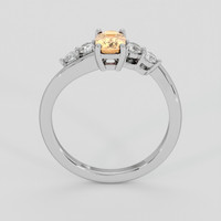 1.13 Ct. Padparadscha Sapphire Ring, 18K White Gold 3