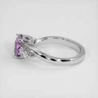 1.59 Ct. Pinkish Purple Sapphire Ring, 18K White Gold 4
