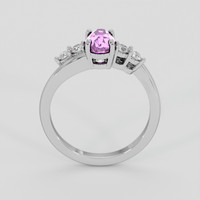1.45 Ct. Pinkish Purple Sapphire Ring, 18K White Gold 3