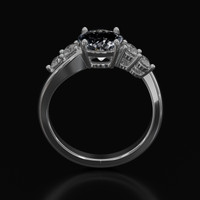 1.58 Ct. White Sapphire Ring, 18K White Gold 3