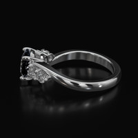 1.58 Ct. White Sapphire Ring, 18K White Gold 4