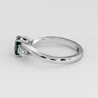 1.09 Ct. Bluish Green Sapphire Ring, 18K White Gold 4