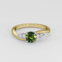 0.77 Ct. Bi Color Sapphire Ring, 14K White & Yellow 1