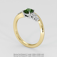 0.77 Ct. Bi Color Sapphire Ring, 14K White & Yellow 2