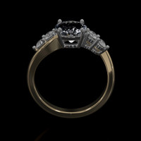 1.58 Ct. Sapphire Ring, 14K White & Yellow 3