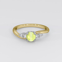 0.71 Ct. Gemstone Ring, 18K White & Yellow 1