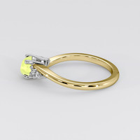 0.71 Ct. Gemstone Ring, 18K White & Yellow 4