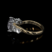 2.91 Ct. Sapphire Ring, 18K White & Yellow 4