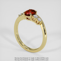 1.04 Ct. Ruby Ring, 10K Yellow Gold 2