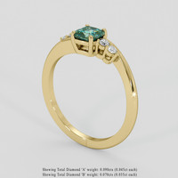 1.09 Ct. Bi Color Sapphire Ring, 10K Yellow Gold 2