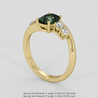 1.60 Ct. Yellowish Green Sapphire Ring, 10K Yellow Gold 2