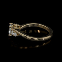 0.81 Ct. White Sapphire Ring, 10K Yellow Gold 4