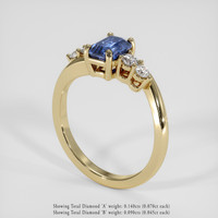 1.22 Ct. Bi Color Sapphire Ring, 14K Yellow Gold 2