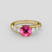 1.70 Ct. Pink Tourmaline Ring, 14K Yellow Gold 1