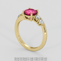 1.70 Ct. Pink Tourmaline Ring, 14K Yellow Gold 2