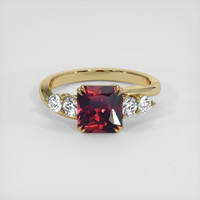 2.72 Ct. Red Rhodolite Garnet Ring, 14K Yellow Gold 1