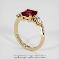2.72 Ct. Red Rhodolite Garnet Ring, 14K Yellow Gold 2